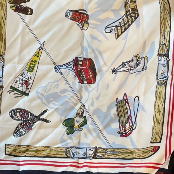 NWOT J.Crew Italian Silk Scarf Vail Colorado Square JCrew - Picture 3 of 5